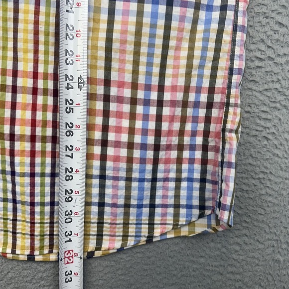 Gitman Bros Shirt Mens Large Multicolor Plaid Button Down Made USA Cotton Casual - Picture 11 of 15
